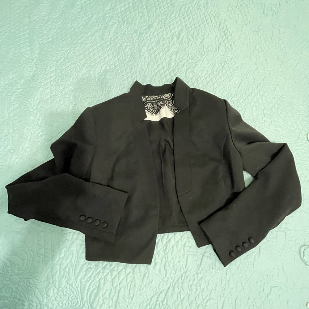 White House Black Market Cropped Black Blazer